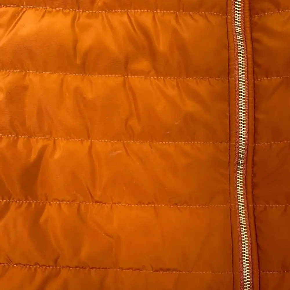 Michael Kors Orange Sleeveless Puffer Vest | Women’s Medium